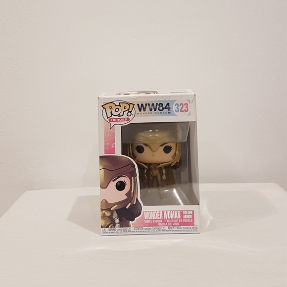 BNIB WW84 Funko Pop 323 DC Wonder Woman (Golden Armor) - Picture 1 of 8
